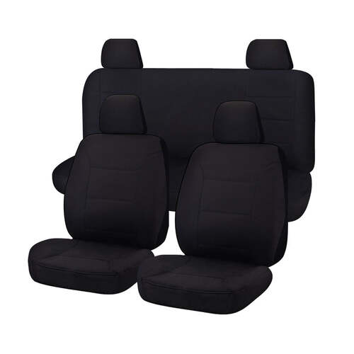 Seat Covers for NISSAN NAVARA D23 SERIES 1-2 NP300 03/2015 - 10/2017 DUAL CAB FR BLACK CHALLENGER - Main Image