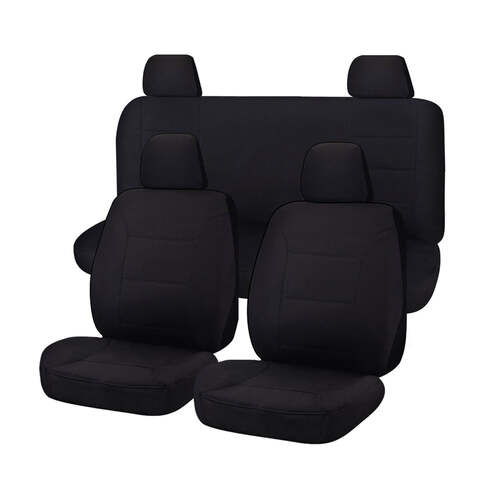 Seat Covers for NISSAN NAVARA D23 SERIES 3 NP300 11/2017 -11/ 2020 DUAL CAB FR BLACK CHALLENGER - Main Image