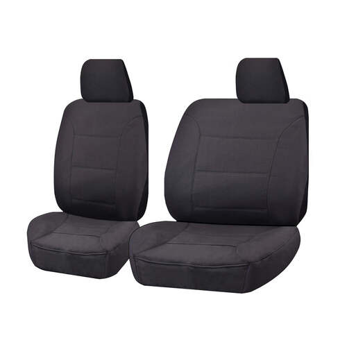Seat Covers for NISSAN PATROL Y61 GQ-GU SERIES 1999 - 2016 SINGLE CAB CHASSIS FRONT BUCKET + _ BENCH CHARCOAL CHALLENGER - Main Image