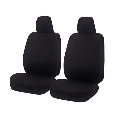 Seat Covers for FORD RANGER PX - PXII SERIES 10/2011 - ON SINGLE / SUPER / DUAL CAB FRONT 2 BUCKETS BLACK CHALLENGER - Main Image