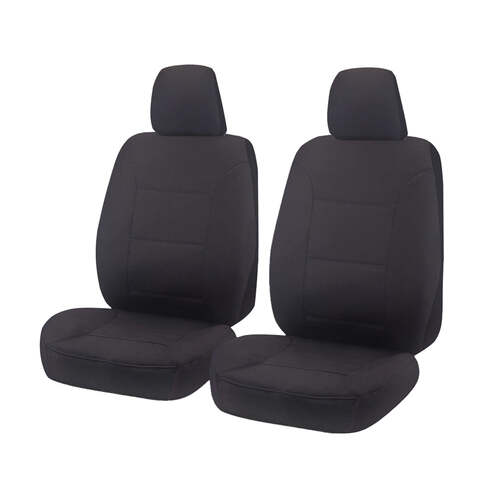 Seat Covers for MITSUBISHI TRITON MQ SERIES 01/2015 - ON SINGLE CAB CHASSIS FRONT 2X BUCKETS CHARCOAL CHALLENGER - Main Image