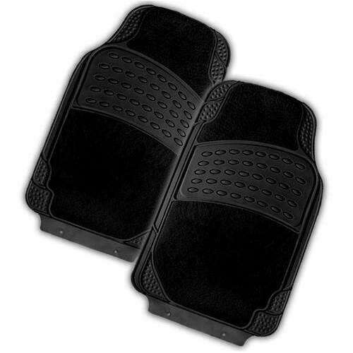 Colossus 2 Piece Rubber/Carpet Car Mat Black - Main Image