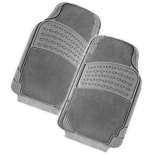 Colossus 2 Piece Rubber/Carpet Car Mat Grey - Main Image