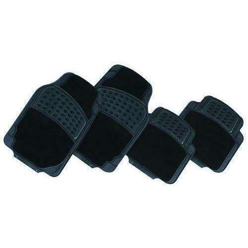 SHADOW 4-Piece Car Mat - BLACK [Carpet/Rubber] - Main Image