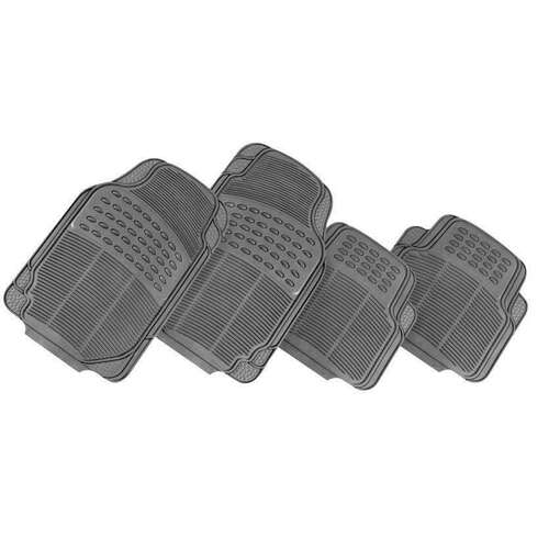 THUNDER 4-Piece Car Mat - GREY [Rubber] - Main Image