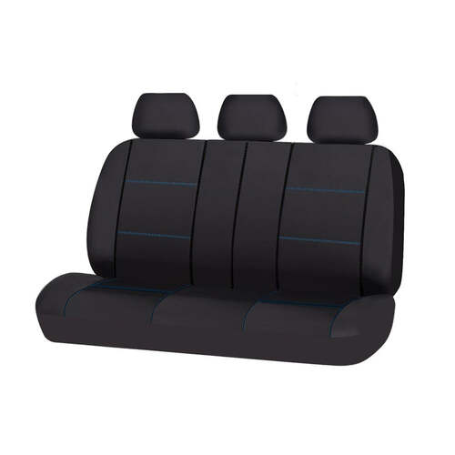Universal Lavish Rear Seat Cover Size 06/08S | Black/Blue Stitching - Main Image