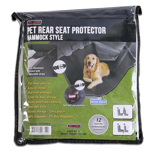 Premium Pet Car Cover Waterproof Cat Dog Back Seat Hammock NonSlip Protector Mat - Main Image