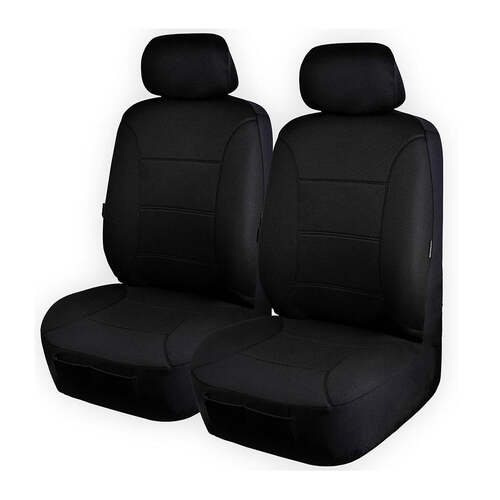 Universal Platinum Front Seat Covers Size 30/35 | Black - Main Image