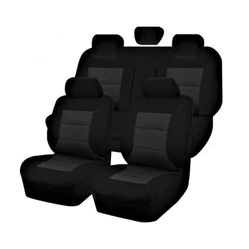 Seat Covers for HYUNDAI SANTA FE TM SERIES ACTIVE ELITE HIGHLANDER 04/2018 - ON 2 ROWS PREMIUM BLACK - Main Image