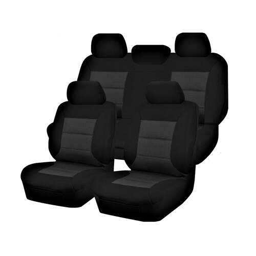 Seat Covers for VOLKWAGEN AMAROK 2H SERIES 02/2011 ? ON DUAL CAB FR BLACK PREMIUM - Main Image