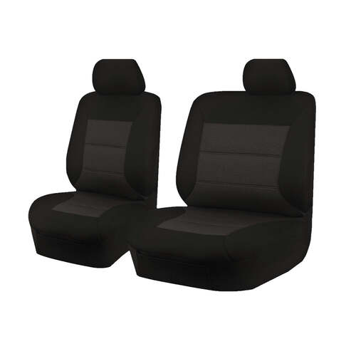 Seat Covers for ISUZU D-MAX 06/2012 - 2016 SINGLE CAB CHASSIS UTILITY FRONT BUCKET + _ BENCH BLACK PREMIUM - Main Image