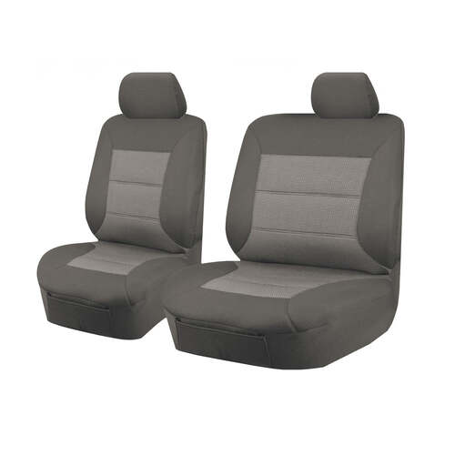 Seat Covers for ISUZU D-MAX 06/2012 - 2016 SINGLE CAB CHASSIS UTILITY FRONT BUCKET + _ BENCH GREY PREMIUM - Main Image