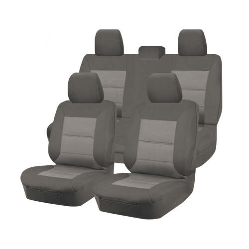 Premium Jacquard Seat Covers - For Toyota Tacoma Workmate Dual Cab (2015-2022) - Main Image
