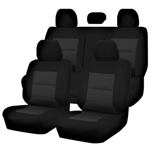 Seat Covers for MITSUBISHI TRITON FR ML-MN SERIES 06/2006 - 2015 DUAL CAB UTILITY FR BLACK PREMIUM - Main Image