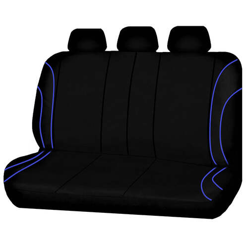 Universal Strident Rear Seat Covers Size 06/08S | Blue Piping - Main Image