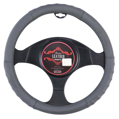 Denver Steering Wheel Cover - Grey [Leather] - Main Image
