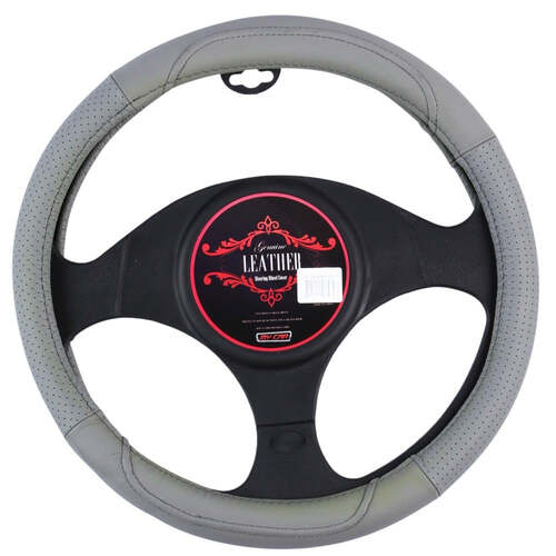 Oklahoma Steering Wheel Cover - Grey [Leather] - Main Image