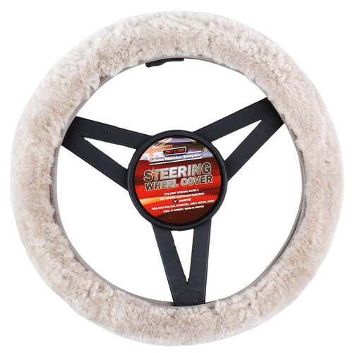 Sheepskin Steering Wheel Cover Luxury - Mocha - Main Image