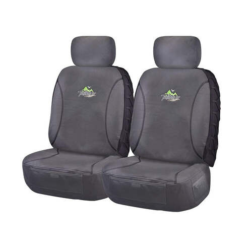 Seat Covers for FORD RANGER PJ-PK SERIES 12/2006 ? 11/2011 SINGLE / DUAL CAB CHASSIS FRONT 2X BUCKETS CHARCOAL TRAILBLAZER - Main Image