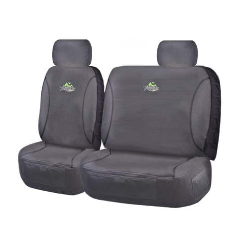 Seat Covers for MITSUBISHI TRITON ML-MN SERIES 06/ 2006 ? 2015 SINGLE CAB CHASSIS FRONT BUCKET + _ BENCH CHARCOAL TRAILBLAZER - Main Image