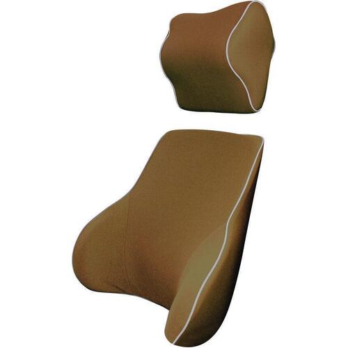 Memory Foam Lumbar & Neck Cushion Mocha - Main Image