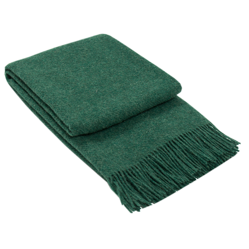 Brighton Throw - 100% NZ Wool - Emerald - Main Image