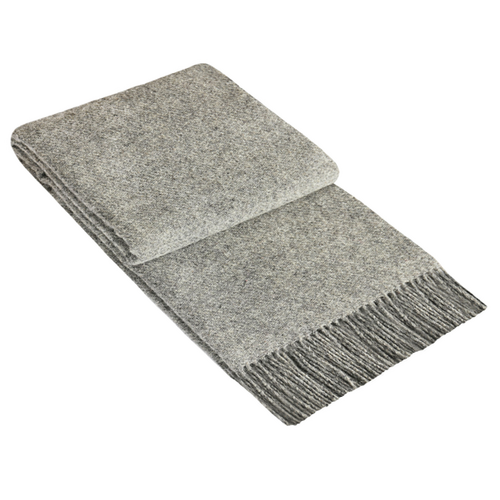 Brighton Throw - 100% NZ Wool -  Grey - Main Image