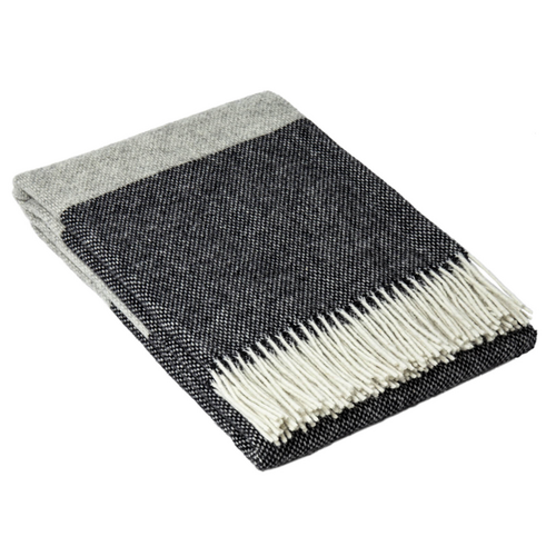Brighton Throw - 100% NZ Wool - Monochrome - Main Image