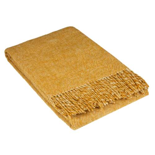 Cambridge Throw - 100% NZ Wool -  Mustard - Main Image
