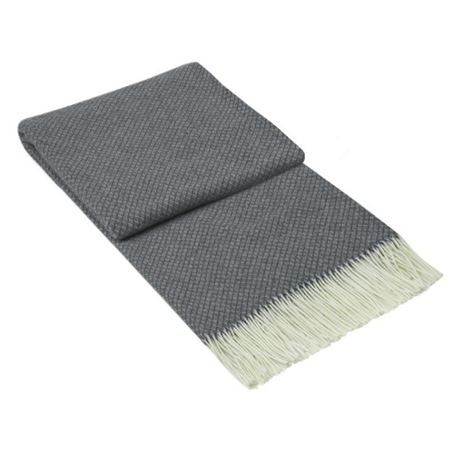 Chiswick Throw - Merino Wool/Cashmere - Grey - Main Image