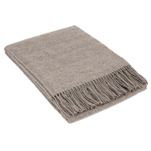 Chiswick Throw - Merino Wool/Cashmere - Stone - Main Image