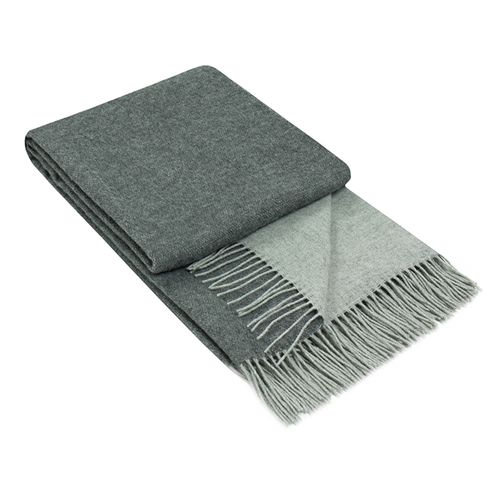 Chiswick Throw - Merino Wool/Cashmere - Charcoal - Main Image
