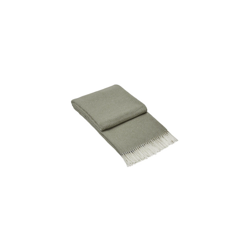 Hampton Throw - Merino Wool Blend - Light Grey - Main Image