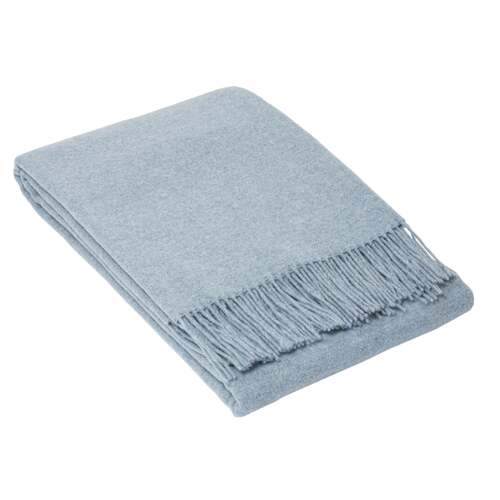 Oxford Throw - Merino Wool Blend - Sky Blue - Main Image
