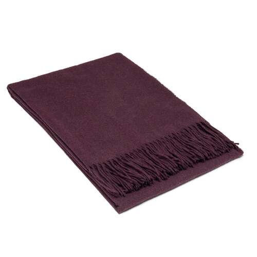 Paddington Throw - Fine Wool Blend - Plum - Main Image