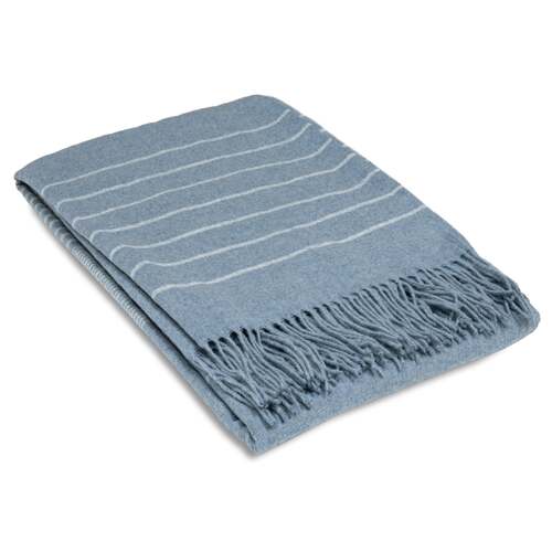 Paddington Throw - Fine Wool Blend - Forever Blue - Main Image