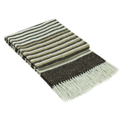 Richmond Throw - Reclaimed Wool Blend - Tan - Main Image