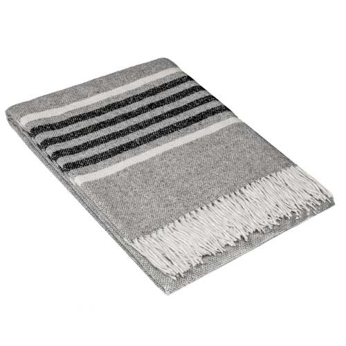 Richmond Throw - Reclaimed Wool Blend - Grey - Main Image
