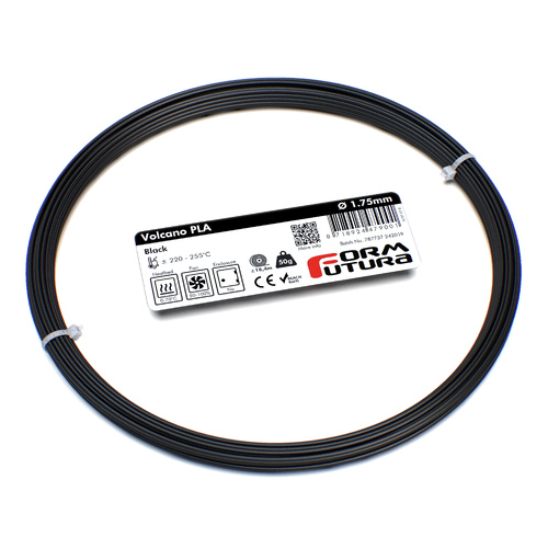 PLA 3D Filament Volcano PLA 1.75mm 50 gram Black - Main Image