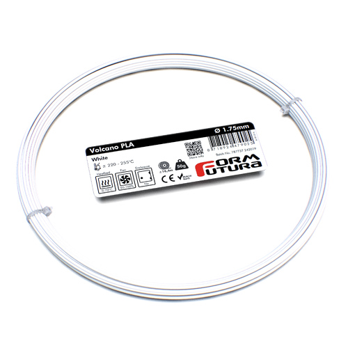 PLA 3D Filament Volcano PLA 1.75mm 50 gram White - Main Image