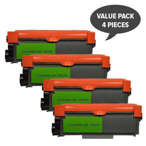 TN-2350 Premium Generic Toner Cartridge x 4 - Main Image