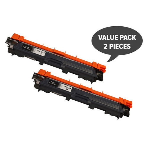2 x TN-251 Black Premium Generic Toner - Main Image
