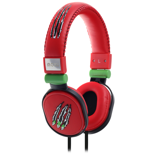 Moki Popper - Claw Red soft cushioned premium DJ Style headphone - Main Image