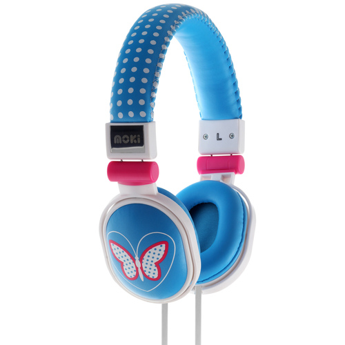 Moki Popper - Butterfly Blue soft cushioned premium DJ Style headphone - Main Image