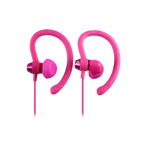 Moki 90° Sports Pink Earphones - Main Image