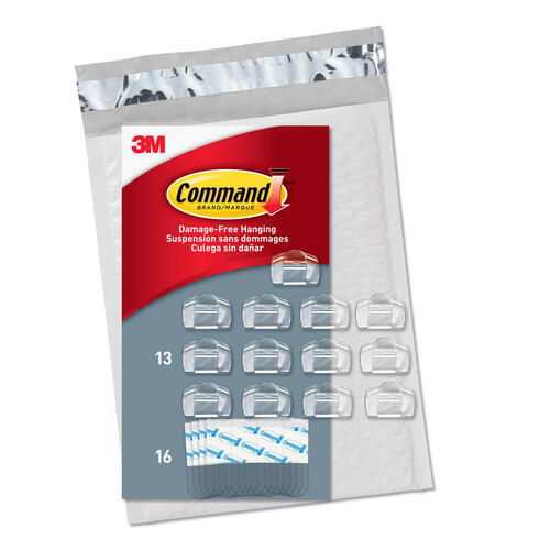 Command CL017-13NA Value Pack Round Cord, Clear, 13 Clips - Main Image