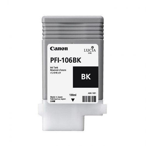 CANON PFI-106BK LUCIA EX BLACK INK F OR IPF6300IPF6300SIPF6350IP - Main Image