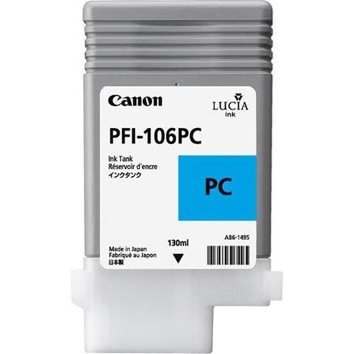 CANON PFI-106PC LUCIA EX PHOTO CYAN INK FOR IPF6300IPF6300SIPF63 - Main Image