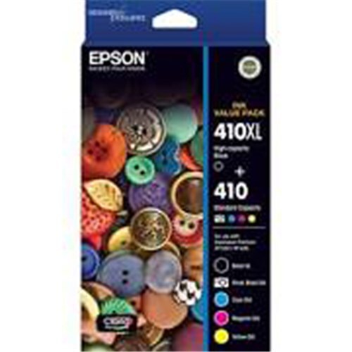 EPSON 410XL BLACK STD CLRS PB C M Y X 5 INK VALUE PACK XP-530 XP-630 - Main Image
