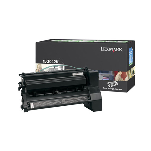 LEXMARK 15G042K BLACK PREBATE TONER YIELD 15000 PAGES FOR C752 760 762 - Main Image
